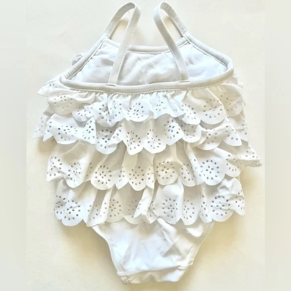 GAP Baby White Eyelet Swimsuit - Picture 2 of 3